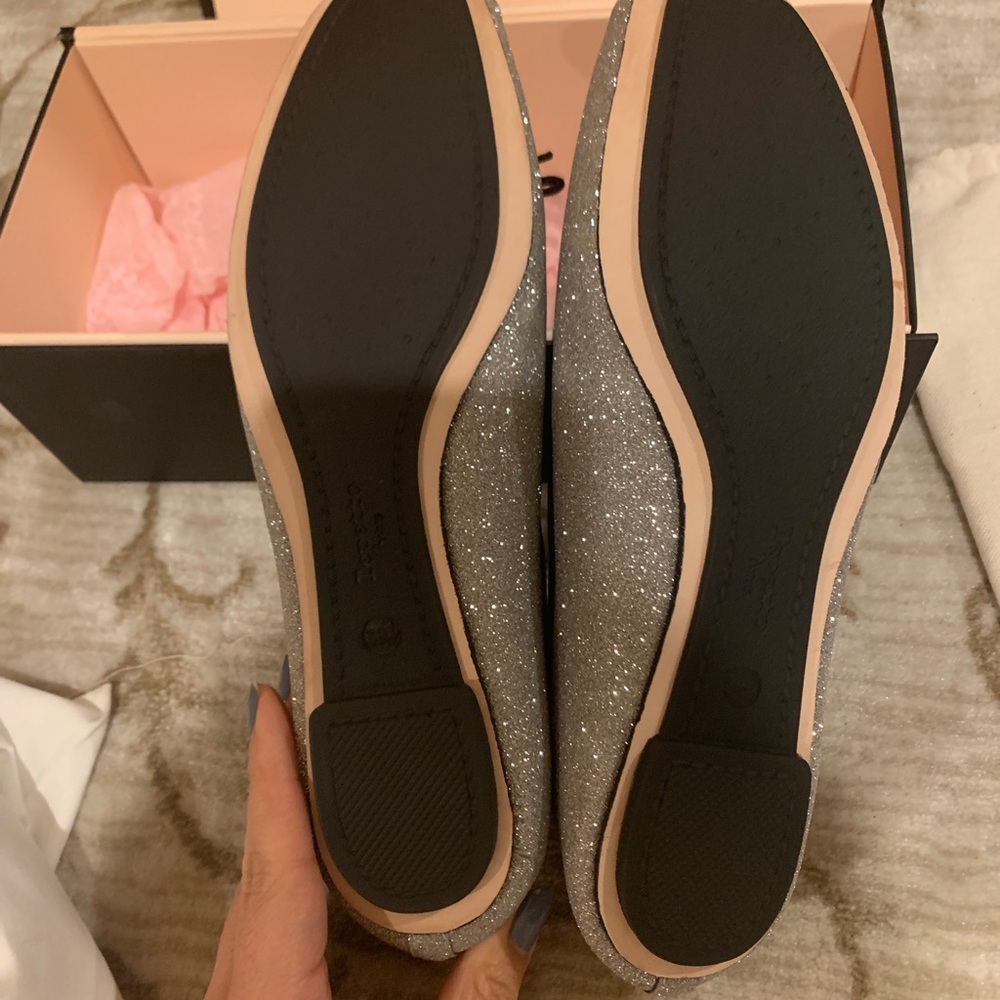 Repetto Catherine Glitter Ballerina Flats Silver - Picture 3 of 5
